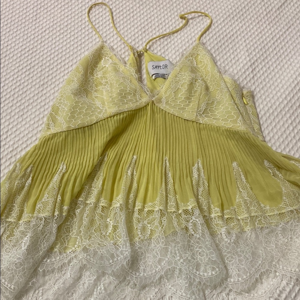 Saylor Yellow Lace Camisole
